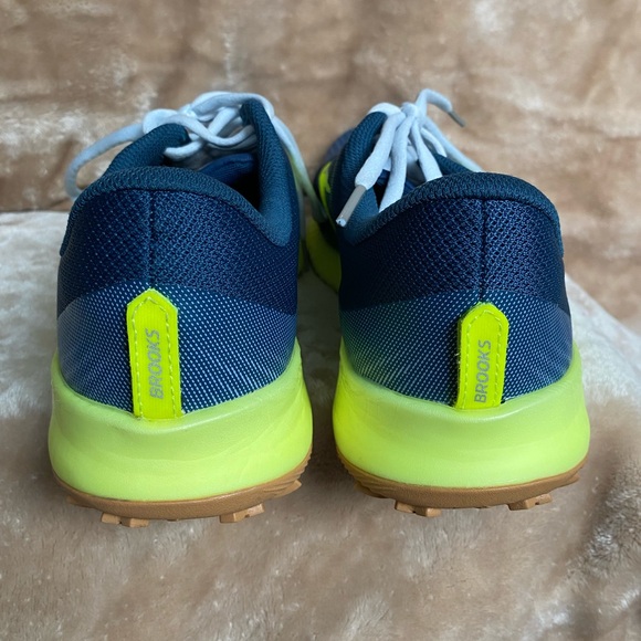 Brooks Catamount Navy Volt‎ Ultralight Trail Running Shoes Mens 10.5 - Picture 6 of 8